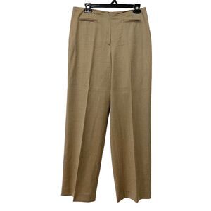 Talbots Stretch Brown Wool Blend Straight Leg Lined Dress Pants Size 8
